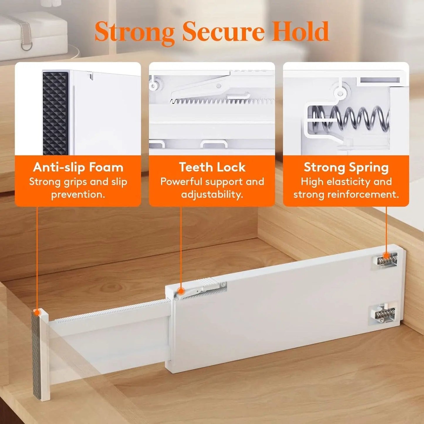 Drawer Dividers 4 In High 11-17 Adjustable White 8 Pack from PriceLows™