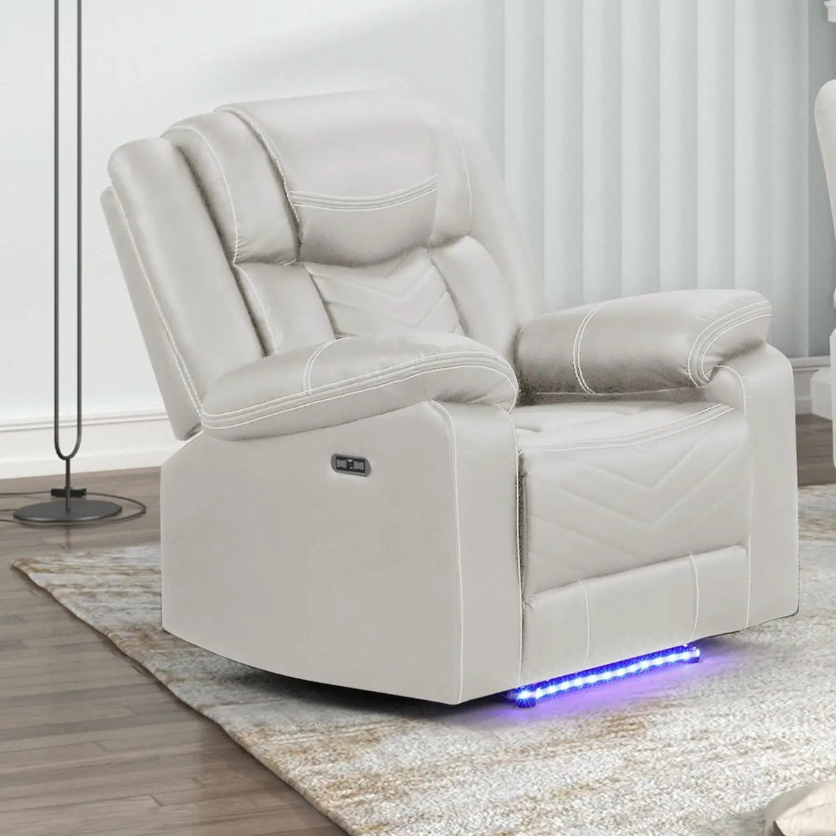 Power Recliner Chair | LED Lighting at Base | USB Charging Port