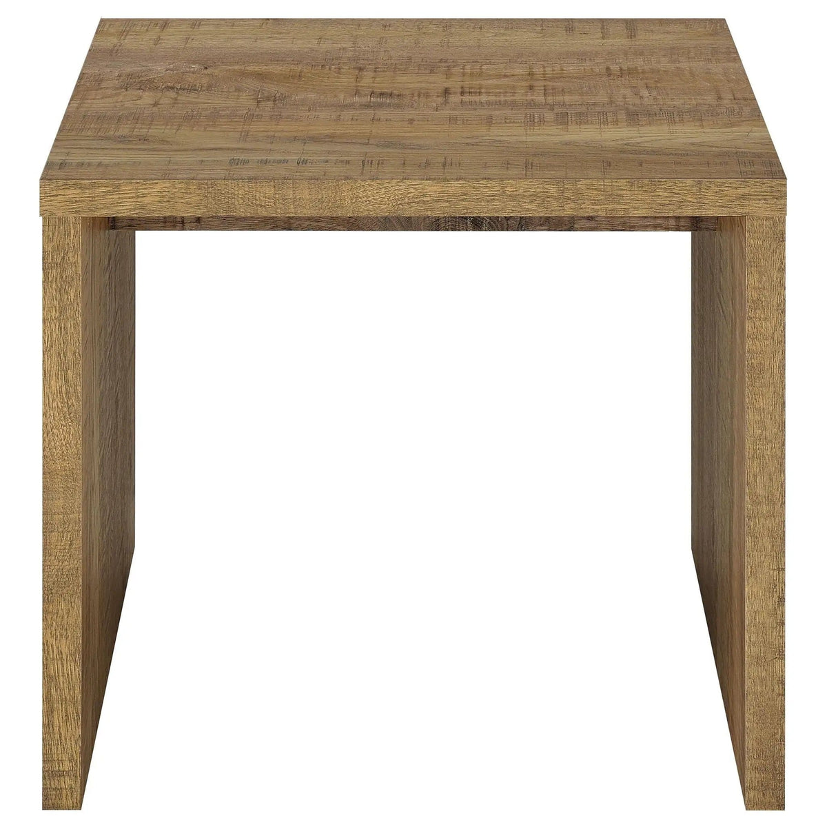 Canoga Engineered Wood Accent Side End Table Mango | 23.5 x 23.5 x 21.75 in | Engineered Wood & Veneer | Living Room