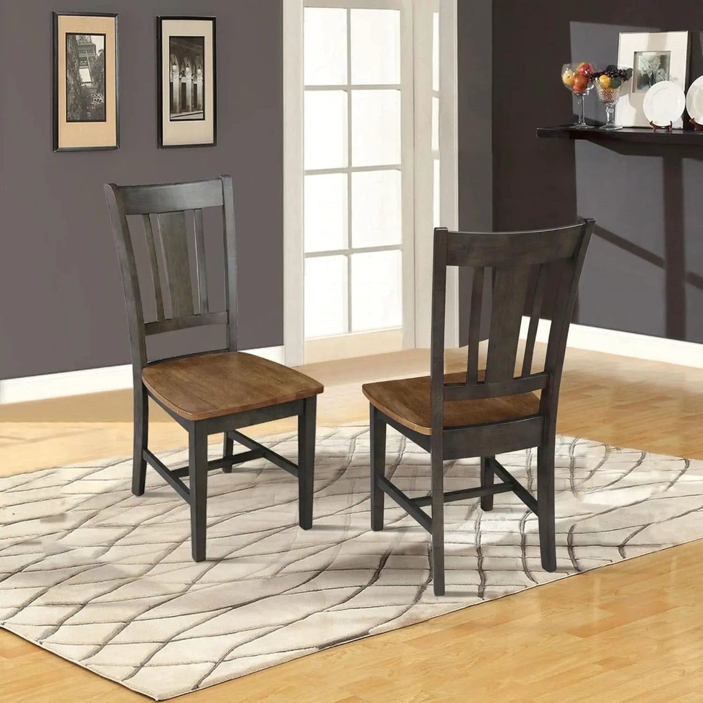 International Concepts Splatback Dining Chair Hickory Washed Coal from PriceLows™
