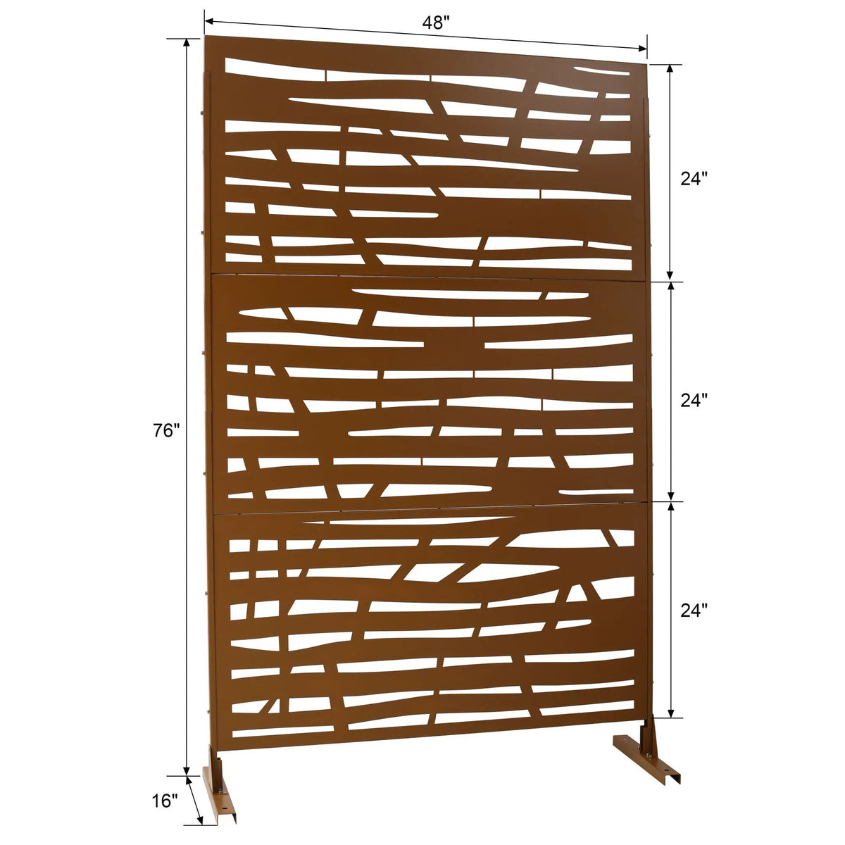 Metal Privacy Screen | Heavy Duty Room Divider | Indoor Outdoor Use