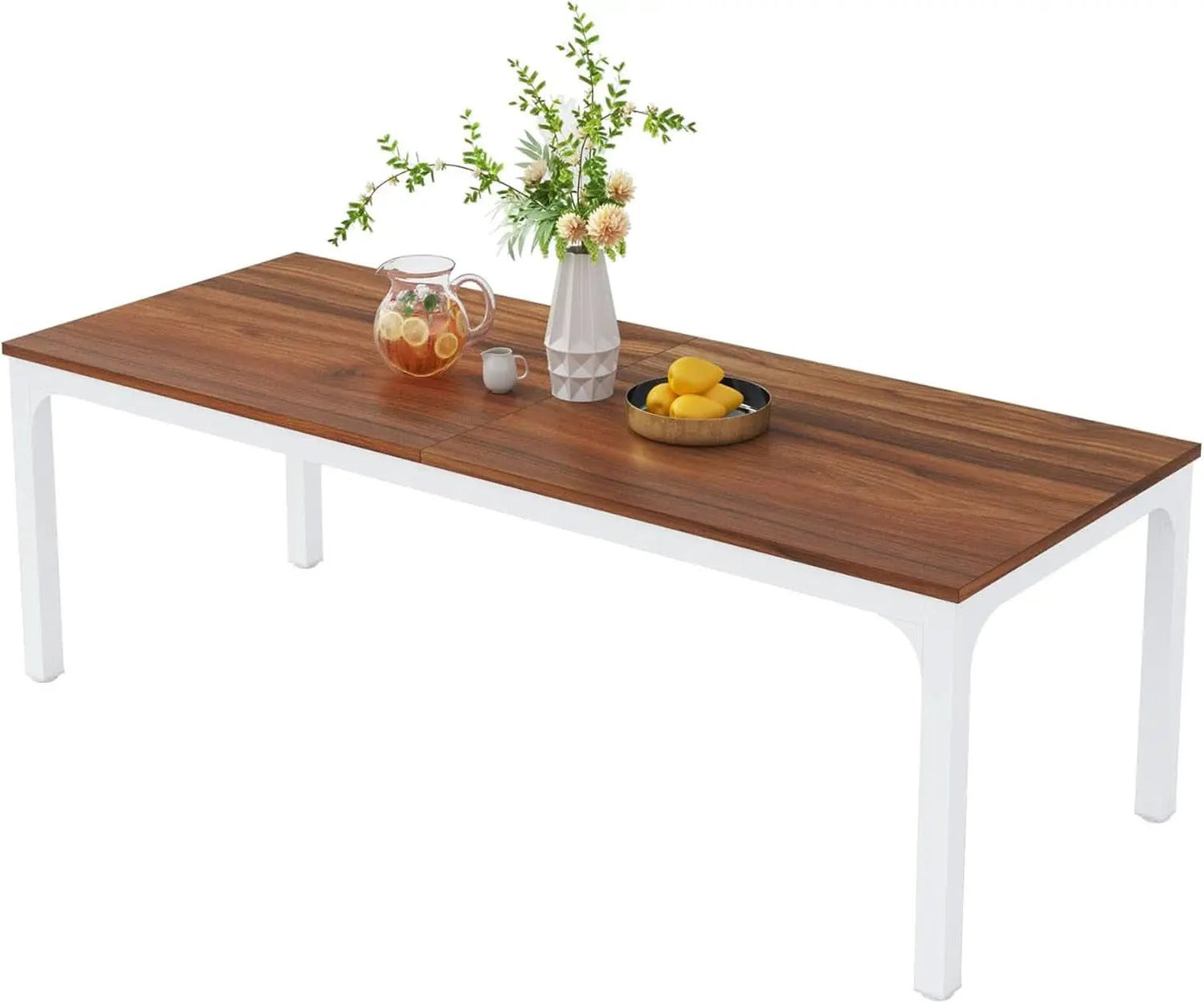 78 Inch Rustic Walnut Dining Table For 6 To 8 People from PriceLows™