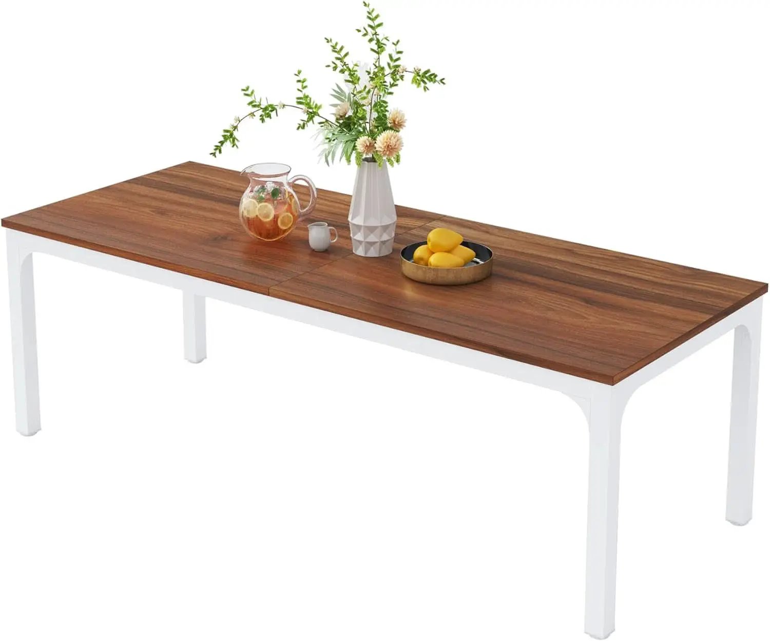 78 Inch Rustic Walnut Dining Table For 6 To 8 People from PriceLows™