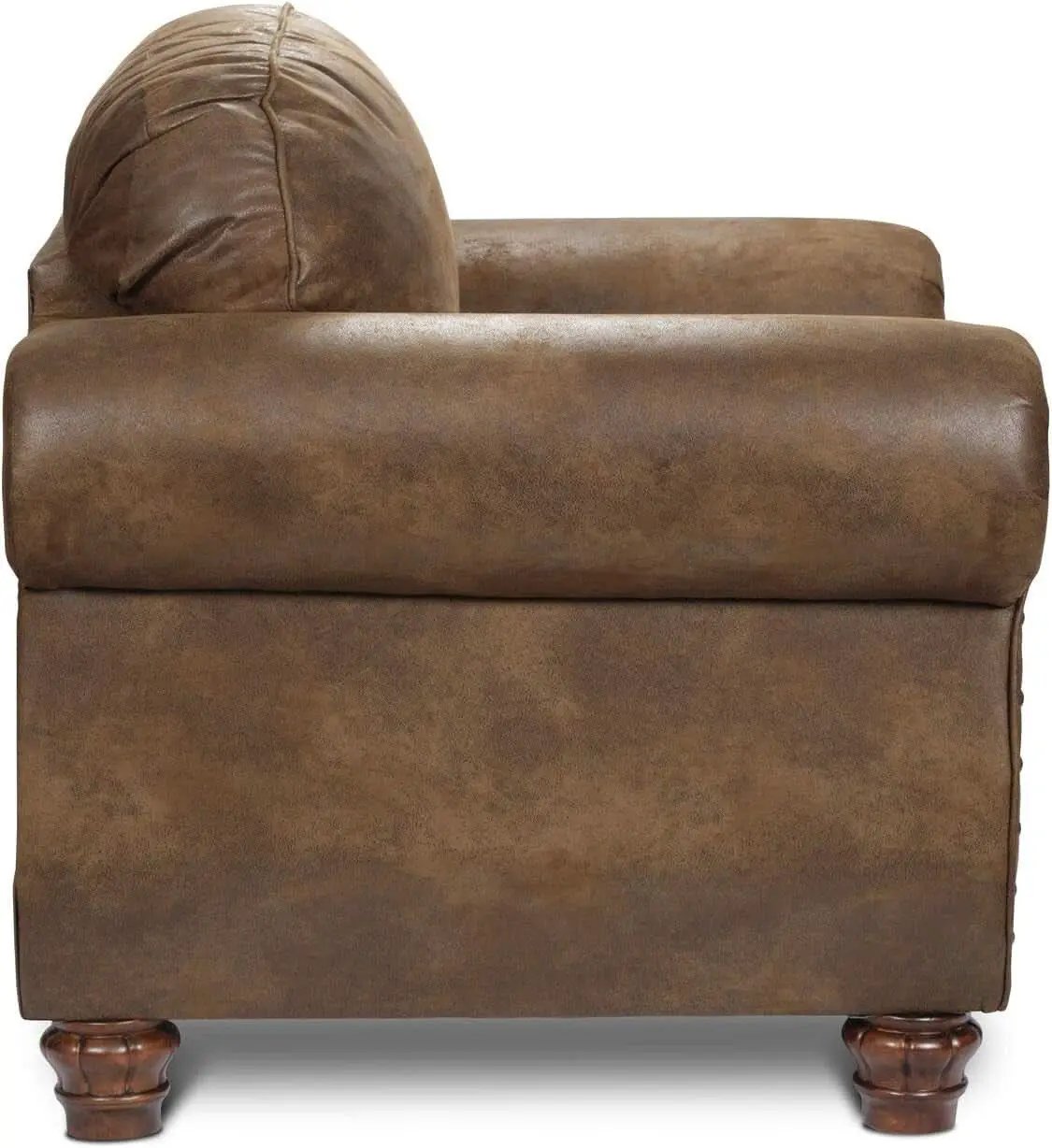 Sedona 4 Piece Leather Look Microfiber Sofa Set With Loveseat Chair Ottoman from PriceLows™