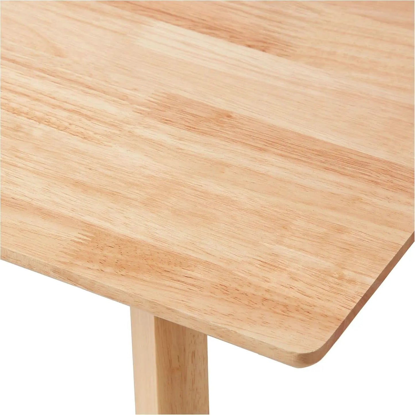 FSC Certified Solid Wood Rectangular Dining Table Seats Four Natural Finish from PriceLows™
