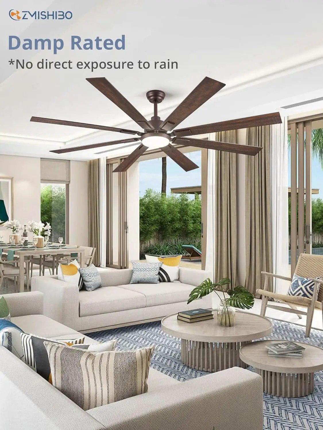 72 Inch Oil Rubbed Bronze Ceiling Fan With Lights Remote from PriceLows™