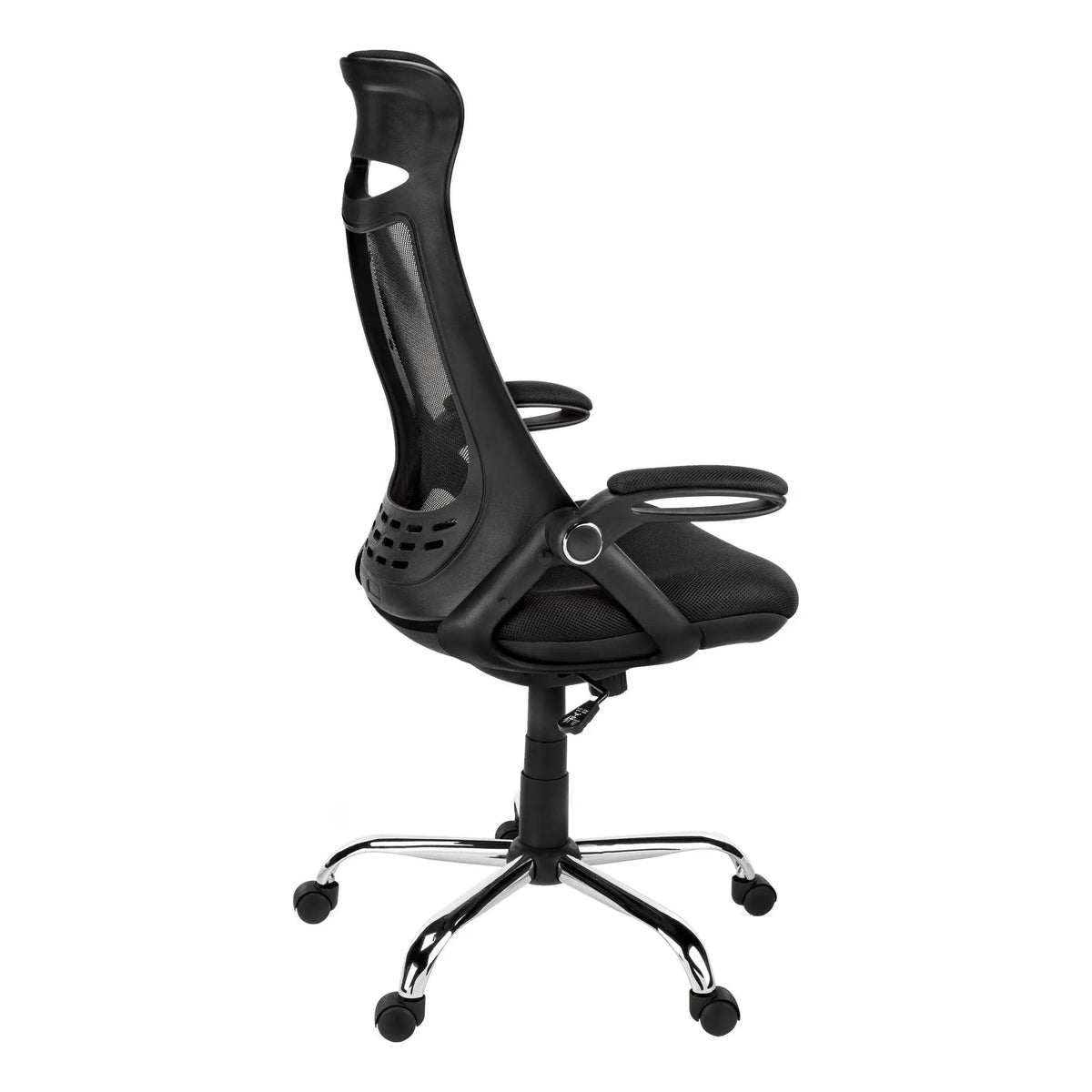 High-Back Executive Office Chair | Ergonomic Curved Backrest | Armrests | 45 Inch Height