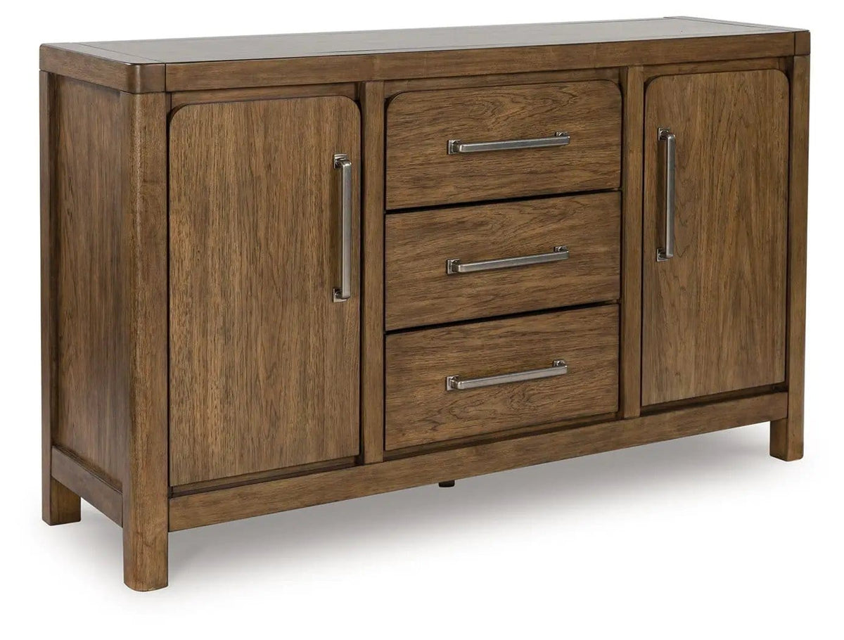 Cabalynn Dining Room Server | 60.13 x 18 x 36 in | Mdf & Veneer | Light Brown