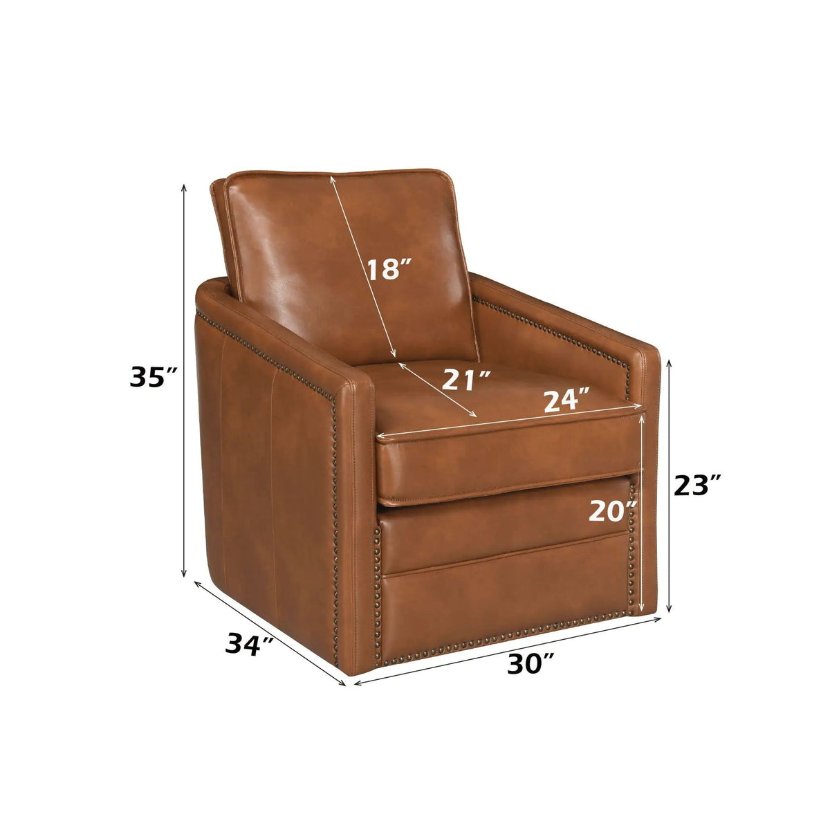 Rocha Aire Swivel Chair With Glider | 34 x 30 x 35 in | Wood | Home
