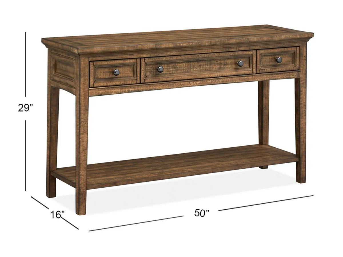 Bay Creek Rectangular End Table | Classic Styling | 26 Inch Width | Stunning Hardware
