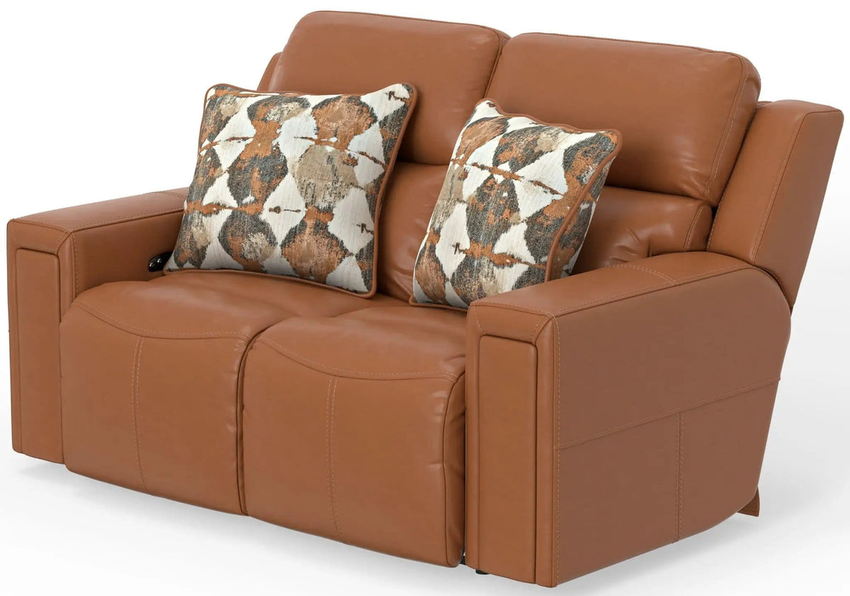 Arezzo Power Headrest Power Reclining Loveseat With Zero Gravity/Extended Ottoman | 2 Pieces | Leather | Living Room