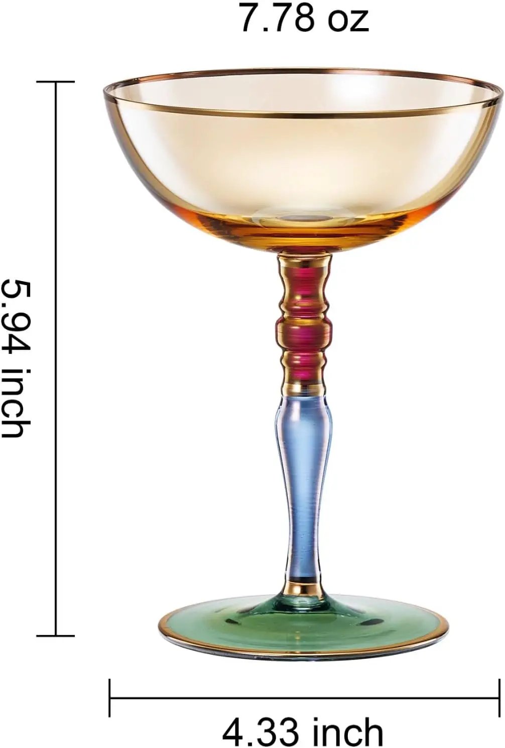 Khen Ravello Coupe Glassware - Set of 2 from PriceLows™