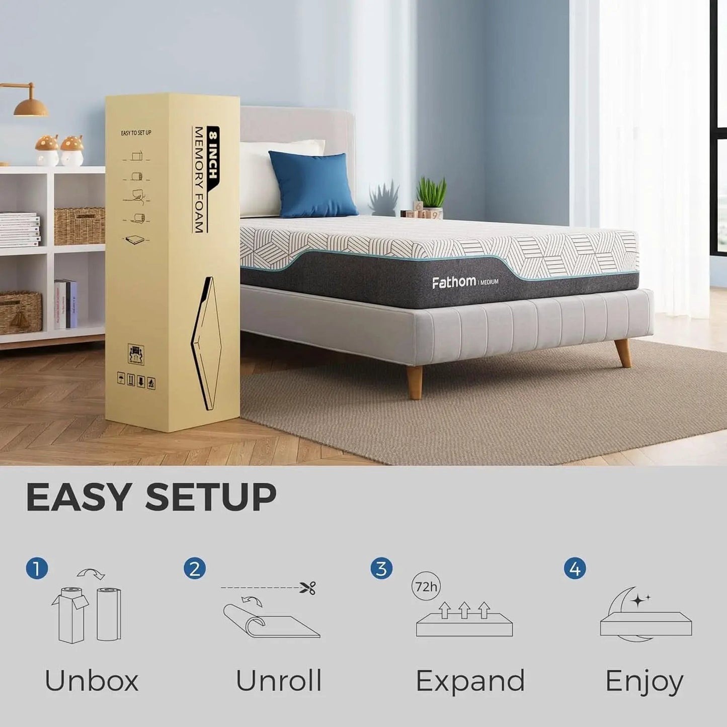 12Inch Gel Memory Foam Queen Mattress Ultra Cooling from PriceLows™