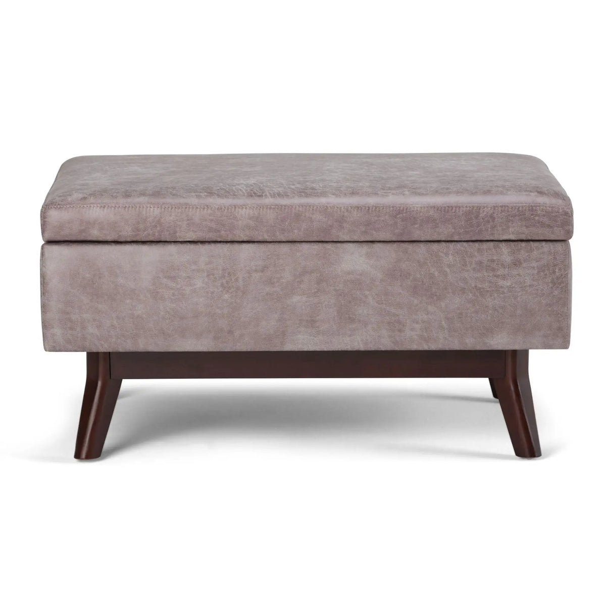Storage Ottoman | Rectangular Design | Solid Wood Frame | Lift Top