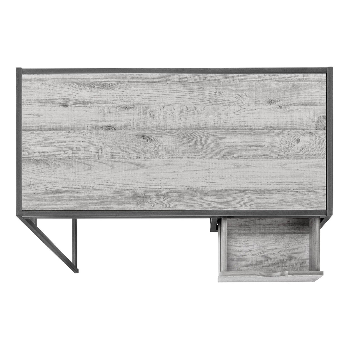 Laptop Computer Desk | 1 Storage Drawer | Slender Metal Frame | Space-Saving Contemporary Design
