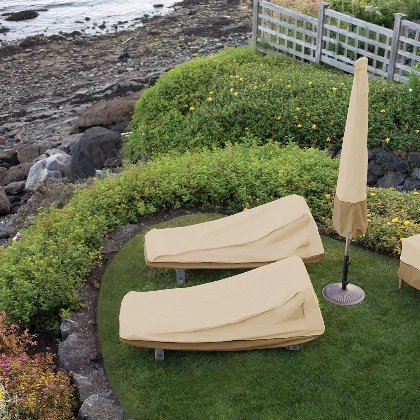 Waterproof 13ft Offset Umbrella and Frame Cover Set from PriceLows™