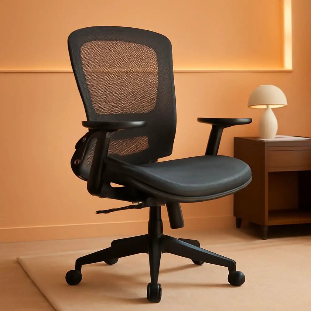 Grey Ergonomic Mesh Office Chair With Lumbar Support from PriceLows™