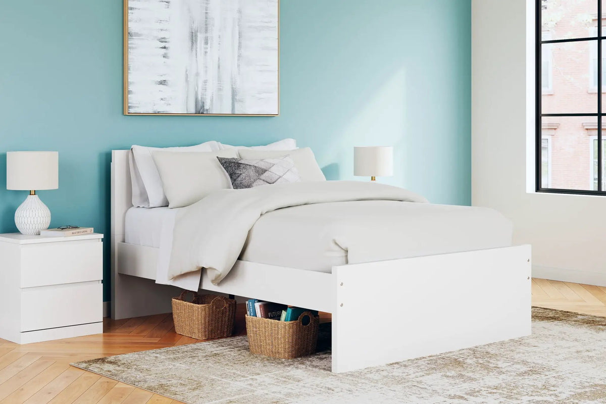 Onita Panel Platform Bed | Minimal Design | Ultra-Clean Lines | Easy-Elegant Solid Finish