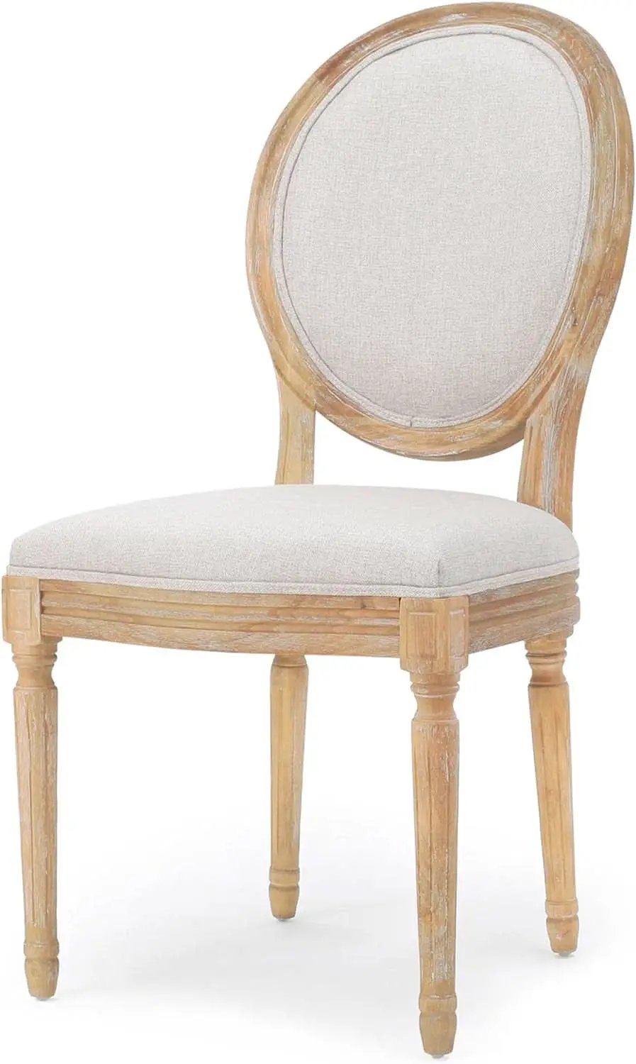 Phinnaeus Beige Polyester Fabric Dining Chairs Set Of 2 from PriceLows™
