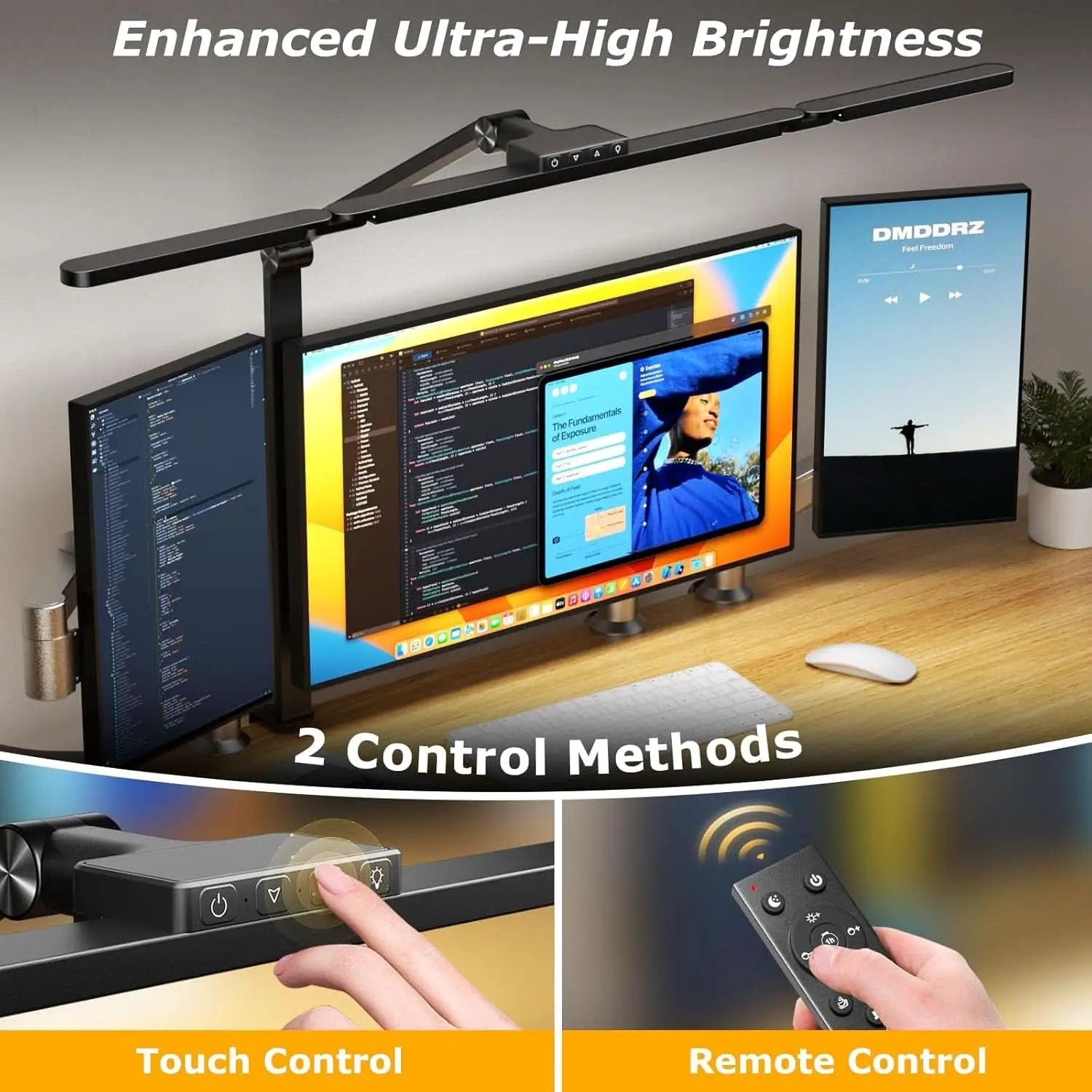 LED Desk Lamp With Clamp Stepless Dimming Home Office from PriceLows™