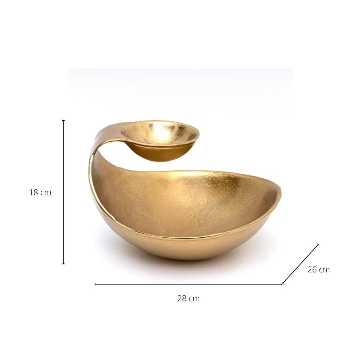 Chip and Dip Serving Bowl Gold Brass Tiered Snack, Candy & Salad Bowl | Brass | Serving Platter | Home Decor