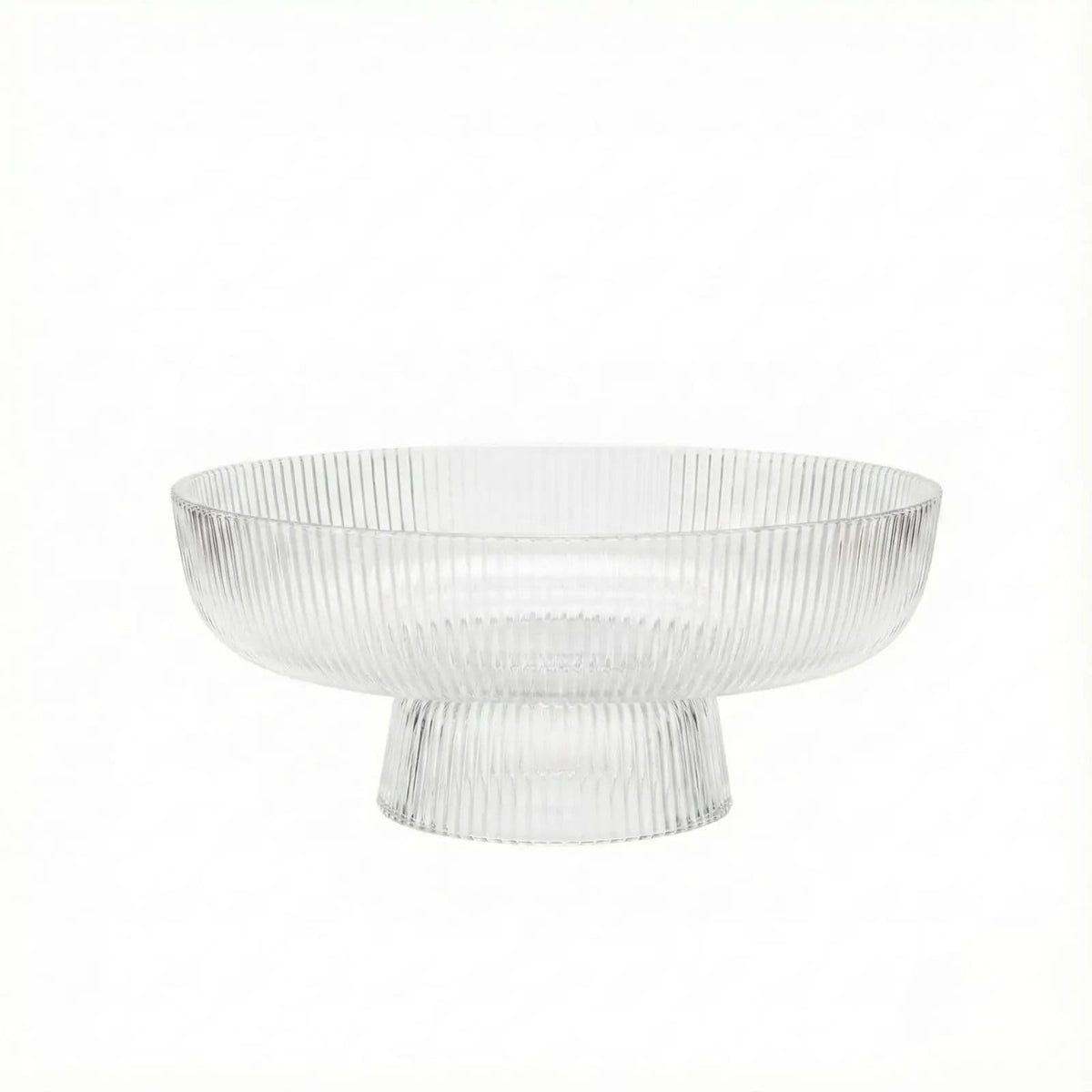 Decorative Fluted Transparent Glass Bowl, Fruit, Snacks Sweets | Glass | Decorative Bowl | Entertaining