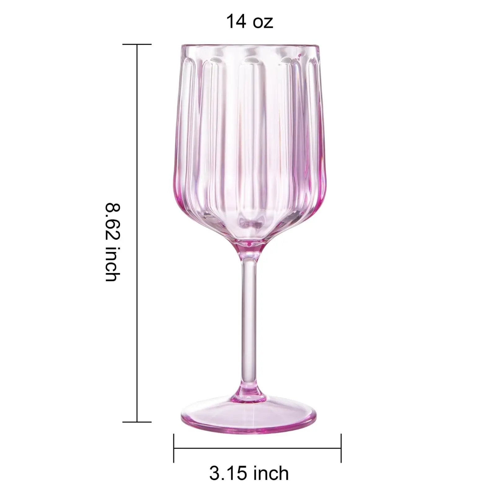 Khen Acrylic Lucia Stemmed Goblets - Set of 6 | 14oz | Lilac from PriceLows™