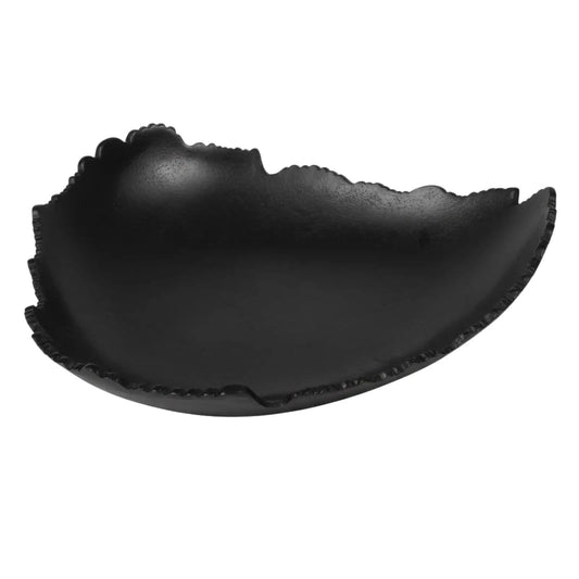 Black Powder Coated Platter Bowl – Modern Aluminum Decorative Centerpiece | Aluminum | Decorative Bowl | Home Decor