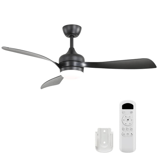 3-Blade Ceiling Fan | 52 Inch Span | Reversible DC Motor | Remote And 3 Downrods