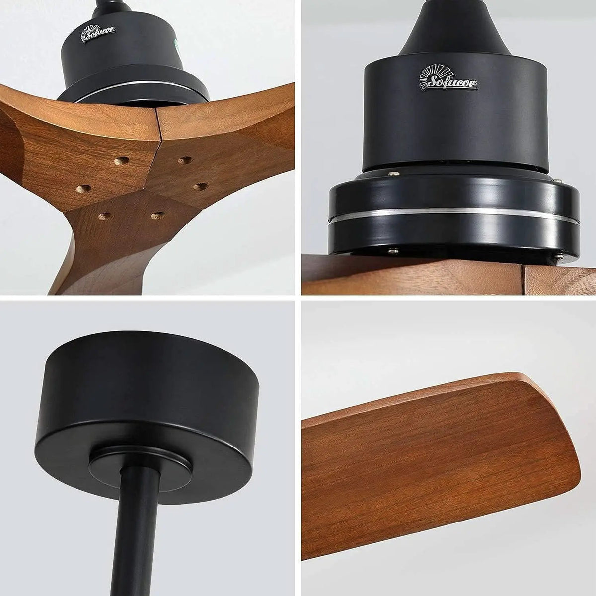 52 Inch Low Profile Ceiling Fan With Remote Indoor Outdoor from PriceLows™