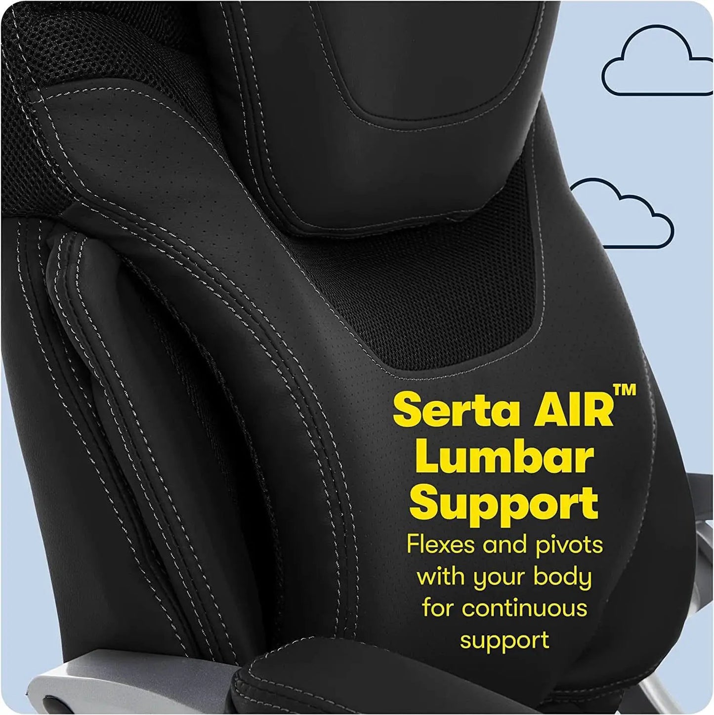 Ergonomic Executive Chair Bonded Leather With Air Lumbar from PriceLows™