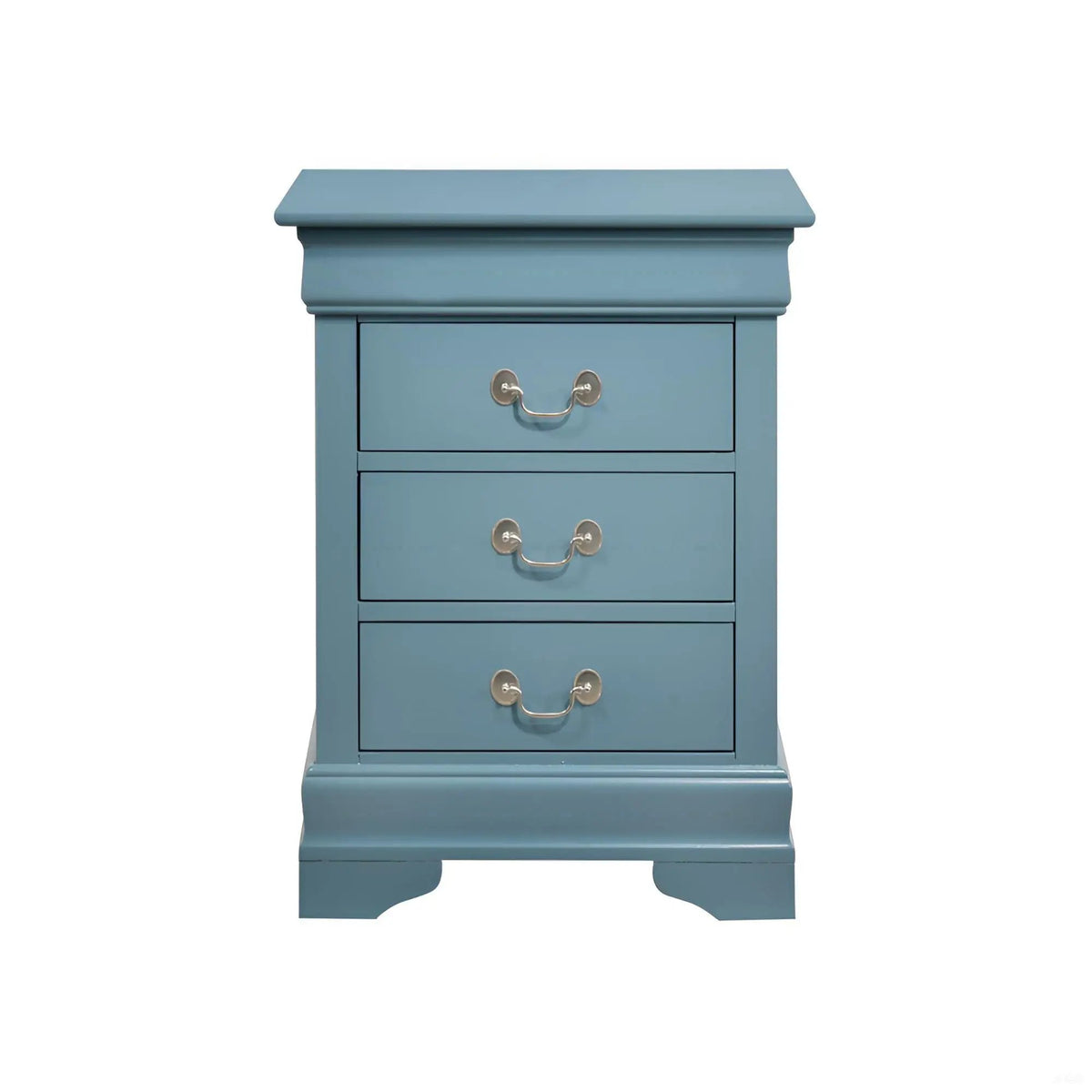 Louis Phillipe Nightstand | Traditional Wood Design | English Dovetailed Drawers | Metal Center Guides