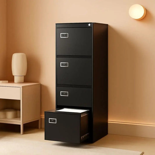 Locking 4 Drawer Vertical File Cabinet For Office Use from PriceLows™
