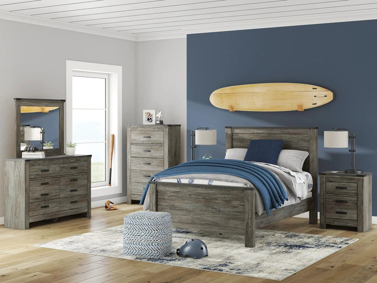 Frandern Six Drawer Dresser | 2 Pieces | Metal | Bedroom