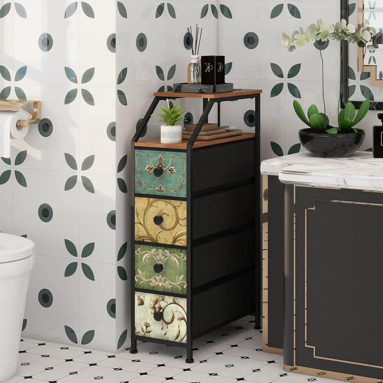 Narrow Tall Dresser With Integrated Charging Station from PriceLows™