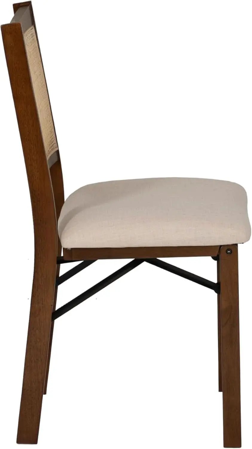 Kasi Brown Natural Rattan Cane Foldable Dining Side Chair from PriceLows™