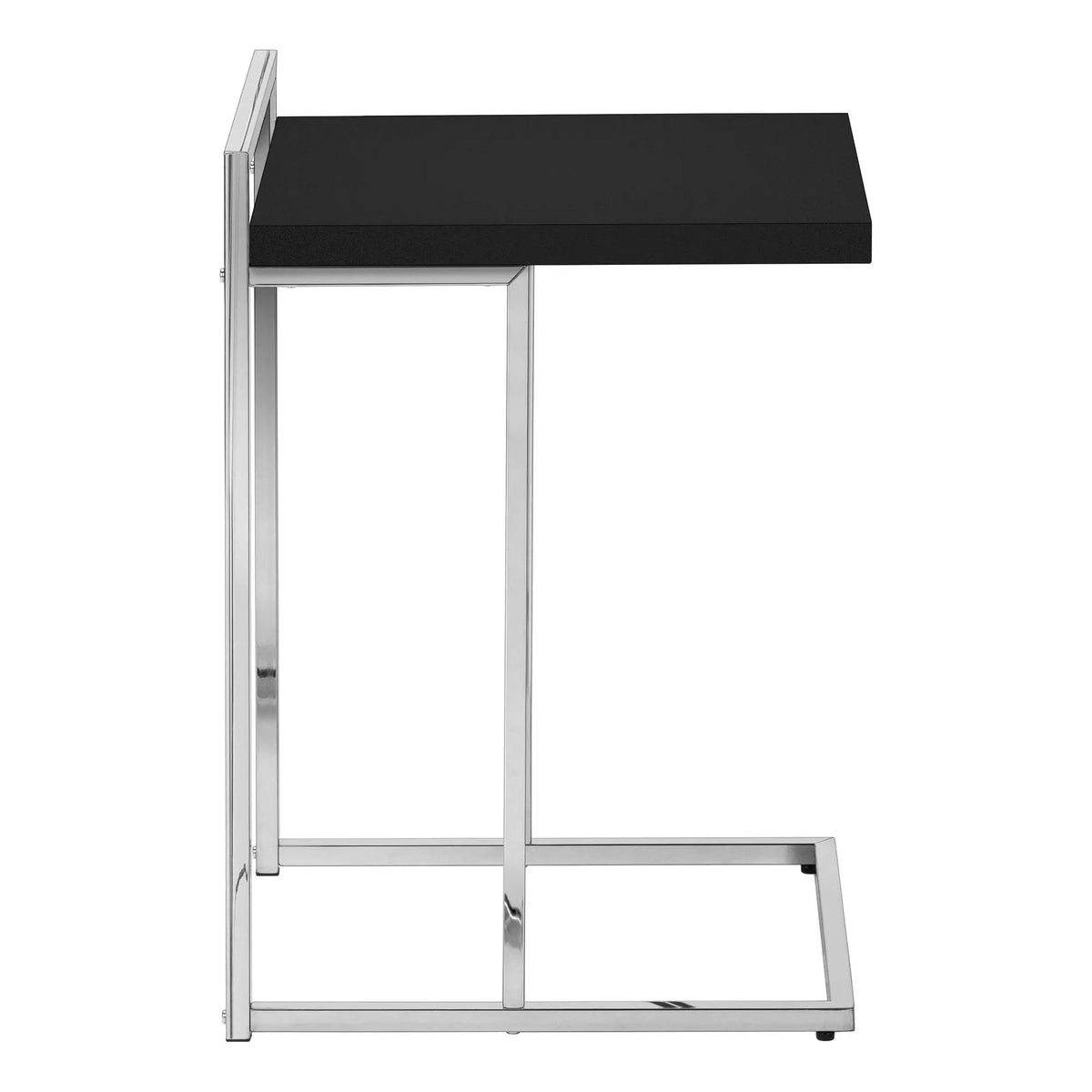 C-Shaped Accent Table | Sturdy Metal Base | Thick Rectangular Top | Portable And Lightweight