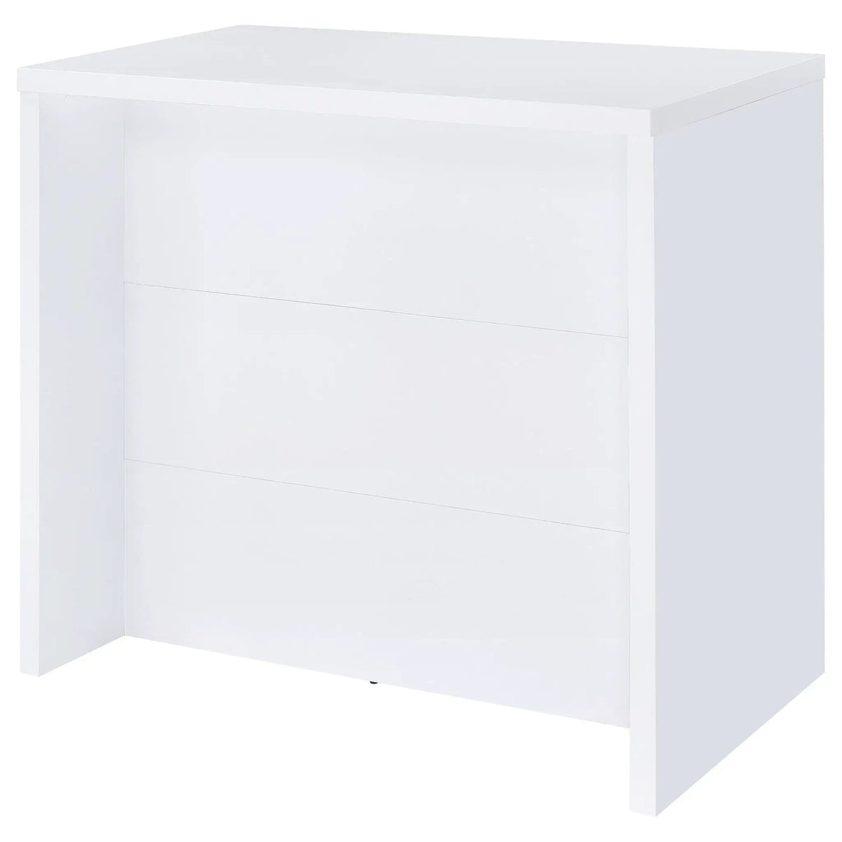 Topanga Engineered Wood Freestanding Home Bar | 47.25 x 23.5 x 43.5 in | Engineered Wood & Metal | White