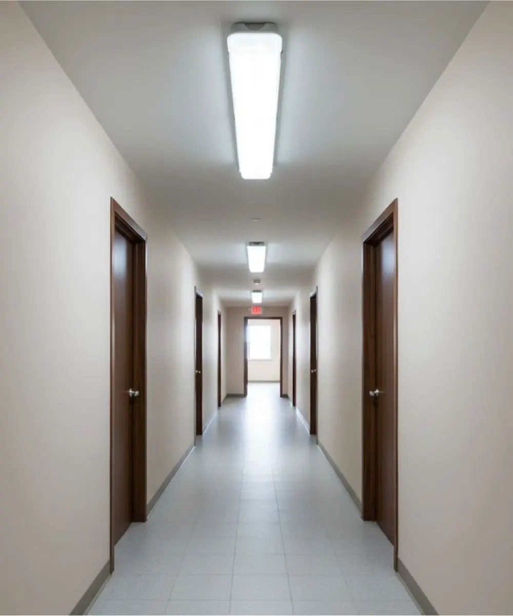Linear Vapor Tight LED Light | 50 Inch Wide | Integrated Low Profile | 6 Pack