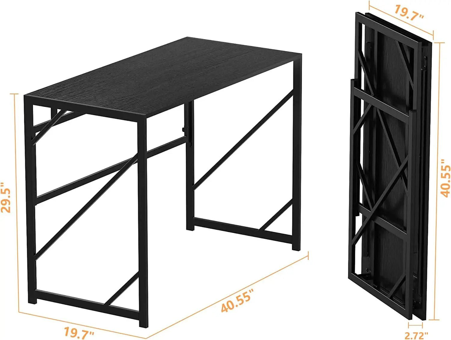 No Assembly Folding Desk for Small Spaces Home Office from PriceLows™