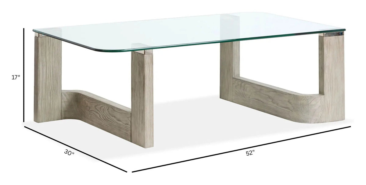 Bartlett Rectangular End Table | Smokey Pine Finish | Modern Contemporary Style | 26 Inch Width