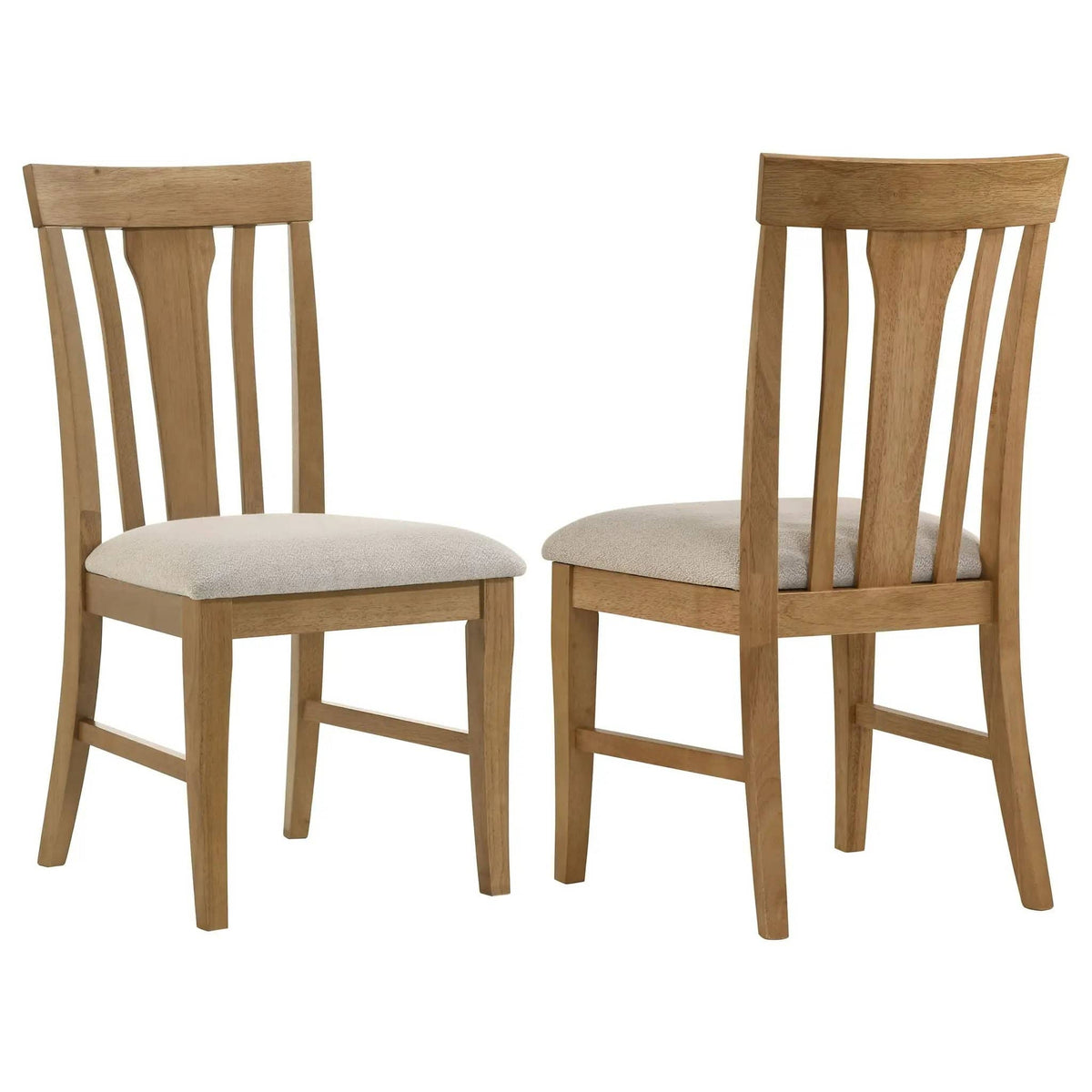 Hartville Dining Side Chair Natural Light Brown (Set of 2) | 20 x 22.75 x 39 in | Rubberwood & Engineered Wood | Dining Room