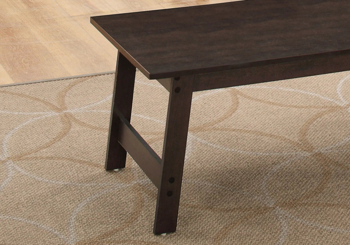 Rectangular Coffee Table Set | Set Of 3 | Two Matching Square End Tables | 36 Inch Length