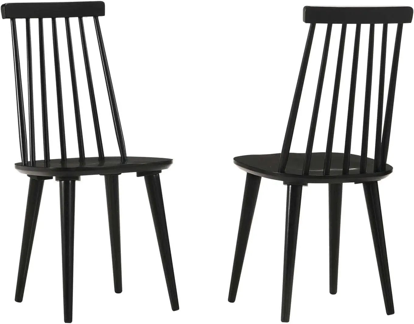 Antique Walnut Hardwood Spindle Back Dining Chairs from PriceLows™