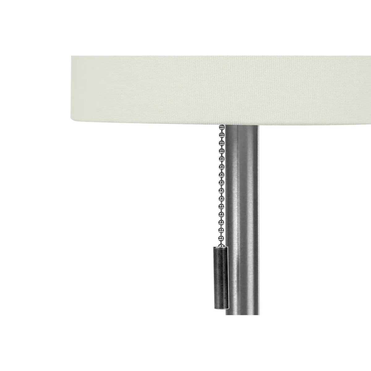 Lighting, Table Lamp, USB Port Included, Nickel, Contemporary (Set of 2) | 2 Pieces | Fabric & Metal | Home