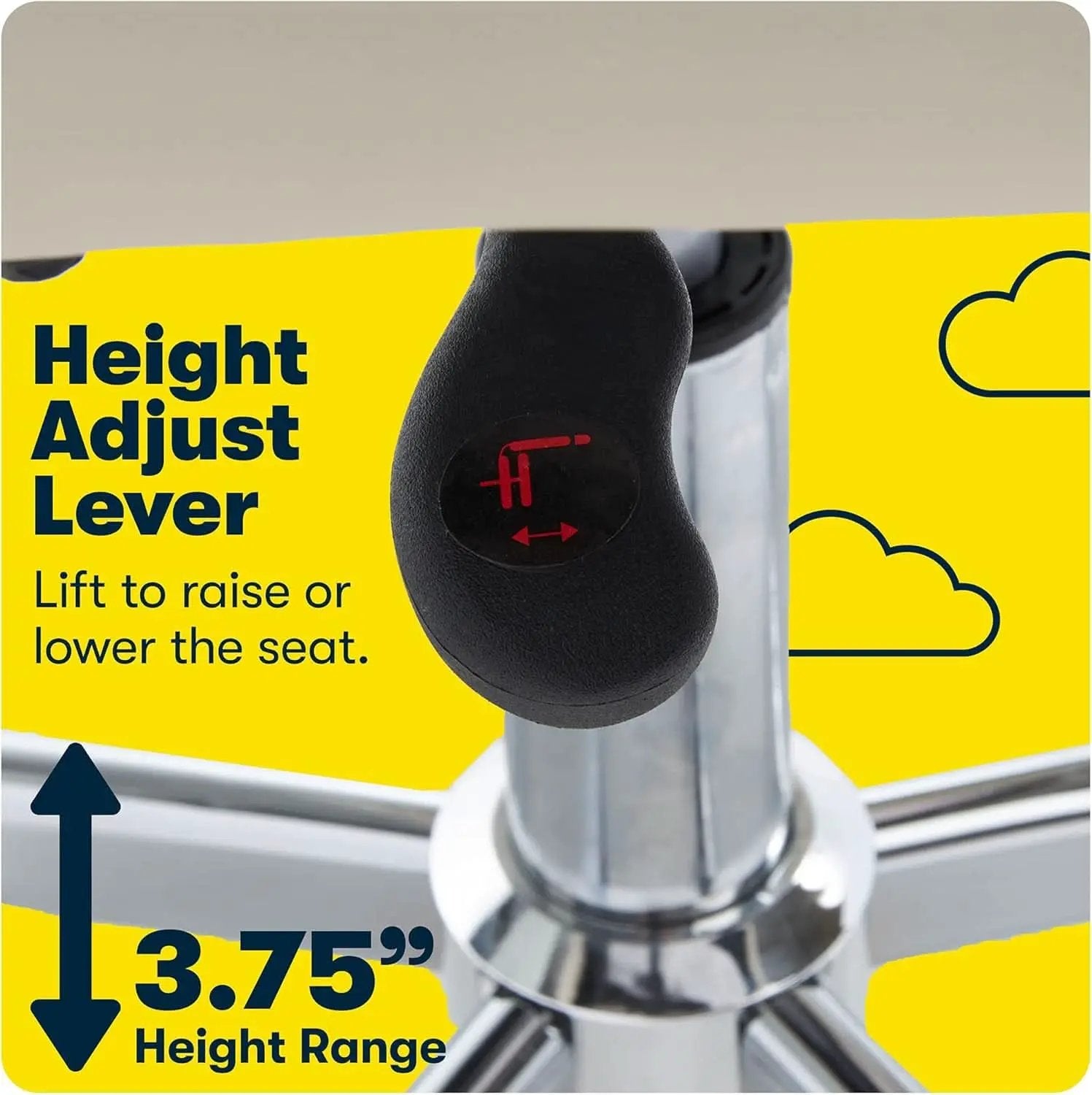 Armless Desk Chair With Mesh Back And Wheels Cream White from PriceLows™