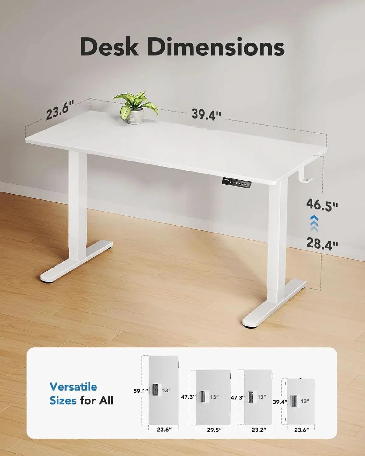 Electric Standing Desk 48 By 24 Inch With 4 Memory Height Settings from PriceLows™