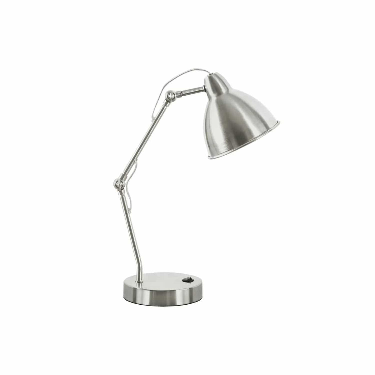 Lighting, Table Lamp, USB Port Included, Nickel Metal, Nickel Shade, Modern - | 11.75 x 6 x 16.75 in | Metal | Silver