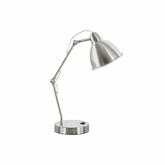Lighting, Table Lamp, USB Port Included, Nickel Metal, Nickel Shade, Modern - | 11.75 x 6 x 16.75 in | Metal | Silver