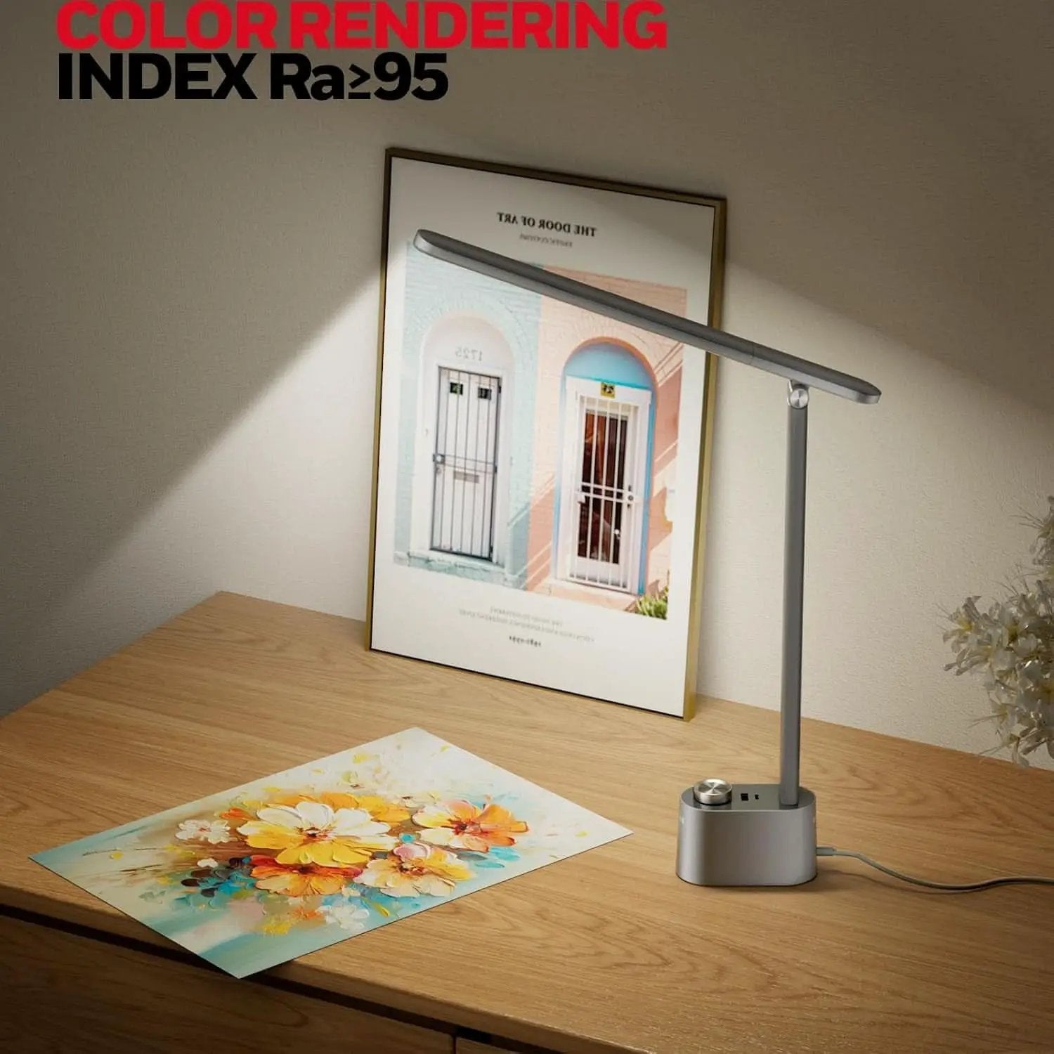 LED Desk Lamp H01 Pro Sunturalux 3 Color Modes Grey from PriceLows™